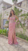Juliet Spaghetti-Strap Fitted Rhinestone Bodice Gown with High Slit JT2655S
