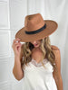 Fame Enjoy The Simple Things Fedora Hat Tan Black Ribbon