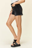 Judy Blue Full Size Tummy Control Fray Hem Shorts Style #:150236 - Rosa Apparel