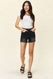 Judy Blue Full Size Tummy Control Fray Hem Shorts Style #:150236 - Rosa Apparel